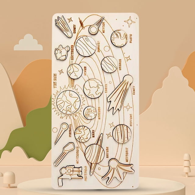 Rompecabezas Del Sistema Solar Rompecabezas del sistema solar Diseño creativo Universo cognitivo Juguetes Mejor regalo 8 Planetas Tablero para niños Niño