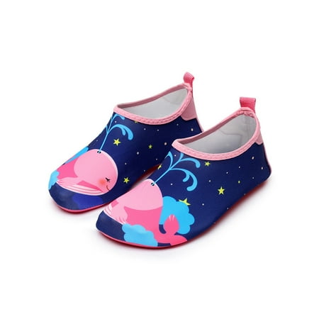 

Kesitin Children Aqua Socks Slip On Water Shoes Surfing Beach Shoe Breathable Casual Barefoot Outdoor Quick Dry Flats Pink Blue Whale 10C