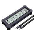 thumbnail image 1 of M.2 NVMe SSD Enclosure with Display Screen SSD Case USB 3.2 Gen 2 20Gbps NVMe PCI-E NGFF SSD Disk Box B,1 * hard disk box 1 * silicone protective cover 1 * C-C 20Gbps data cable, 1 of 8
