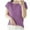 Purple, variant on Lenpel Women's Knit Tops Fashion Summer Cap Short Sleeve Crew Neck Lightweight Sweaters Casual Loose Blouses