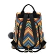 thumbnail image 2 of FORMRS Women's Travel Backpack Purse Anti-Theft Hidden Pockets Casual Shoulder Bag, Orange Geometric, 2 of 7