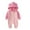 Pink, variant on Timegard Baby Boys Girls Clothes Toddler Unisex Fleece Comfy Hoodies Onesie Infant Zip up Rompers Fall Winter
