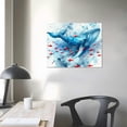 thumbnail image 4 of Orinice Whale Fish Ocean Fine Art Aesthetic Poster & Print Wall Painting for Home Decor 20x16in, 4 of 6