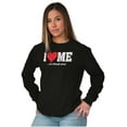 thumbnail image 4 of I Love Me Funny Flirty Valentines Day Women Plus Size Long Sleeve Graphic Tee Brisco Brands 2X, 4 of 5