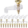 thumbnail image 1 of EcoNesxp Mirror Clips with Gold Screws 25 Pieces, 1 of 5