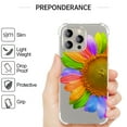 thumbnail image 6 of CoverON Phone Design For Apple iPhone 15 Pro Case, Clear Flexible Soft Rubber Slim TPU Cover, SunFlower, 6 of 7