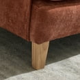 thumbnail image 6 of 3-in-1 Foldable Convertible Sofa Bed Recliner with 3 Pillows, Mid-Century Modern Sleeper Couch for Small Spaces, Bedroom, Study or Guest Room, Orange, 6 of 10