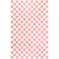 thumbnail image 7 of Softlife Classic Milk Flannel Checkered Rug for Living Room, 6' x 9', Pink & White, 7 of 7