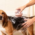 thumbnail image 2 of Dog Bath Scrubber Brush, Pet Dog Grooming Massage Shampoo Bath Brush with Soap and Shampoo Dispenser Soft Silicone Bristle for Long Short Haired Dogs Cats Shower, 2 of 6