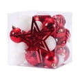 thumbnail image 1 of Injueey Paquete de 45 bolas de Navidad Set DIY Tree Party Festival Atmósferas Colgante de Navidad Reutilizable Decoración de fotografía al aire libre Kits de decoración para fiestas rojo blanco Injueey HA065297-04B, 1 of 6