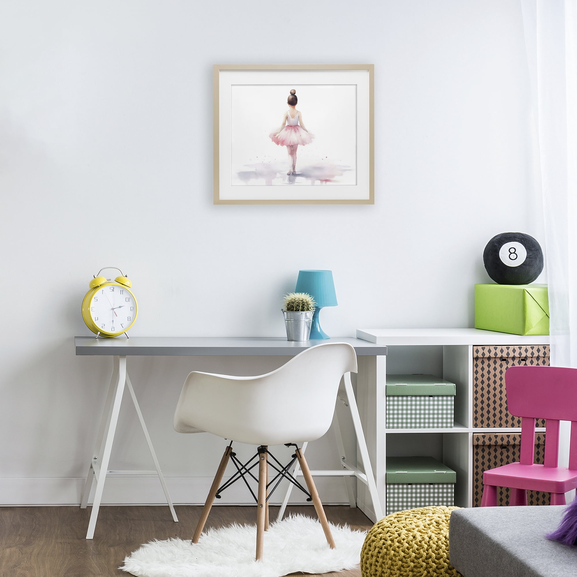 Stupell Industries Ballerina Facing Away Birch Framed Print Under Glass, design by Creative Studio
