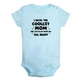 thumbnail image 2 of iDzn I Have The Coolest Mom She Stays Up With Me All Night Funny Rompers For Babies, Newborn Baby Unisex Bodysuits, Infant Jumpsuits, Toddler 0-24 Months Kids One-Piece Oufits, 2 of 5