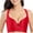 Red, variant on Hjlmsx Womens Bra Drawstring Push up Bras Plus Size Wirefree Gathering Breasts Bra Adjustable Strap Everyday Bras
