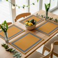 thumbnail image 5 of Geometric Greek Key Design Placemats Set of 6 Yellow Place Mats Table Mats Kitchen Dining Home Outdoor Party Table Decoration, 5 of 9