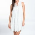 thumbnail image 2 of Elsie & Zoey Calla 2XL Plus White Sleeveless Panel Eyelet Baby Doll Dress for Women, 2 of 9