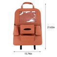 thumbnail image 3 of Kumdkd Car Seat Back Organizer Hanging Storage Bag, Large Capacity Multi-Pocket Non-Woven Car Storage for SUV Van Truck, Travel Kids Toys Snacks Essentials Organizer, Brown 21.6x15.7in, 3 of 7