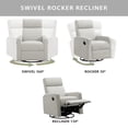 thumbnail image 7 of Oxford Baby Layton Upholstered Glider Recliner Rocking Chair 360° Swivel for Nursery and Living Room – Oatmeal​, 7 of 7