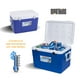 thumbnail image 3 of Hielera Portátil 45L X-Grande Profesional Conservar Camping Marthing Conservadora de Alta Resistencia para Alimentos y Bebidas ideal para Viajes, Playa, Camping, Picnic Azul y Blanco, 3 of 9