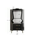 thumbnail image 2 of Noble House Arley 50" Wooden Corner Bar Cabinet, Mirrored Back Display Sideboard, Drawers and Open Shelves, Black, 2 of 8