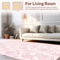 thumbnail image 2 of Ultra Soft Area Rug, Playful Abstract Animal Inspired Floral Swirls, Non Slip, Stain Resistant, Washable Area Rugs for Living Room, Bedroom(Pink, 5X7), 2 of 8