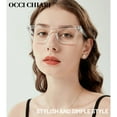 thumbnail image 2 of OCCI CHIARI Reading Glasses Women's Reader Cat Eye Eyeglasses 1.0 1.25 1.5 1.75 2.0 2.25 2.5 2.75 3.0 3.5 4.0 5.0 6.0 (Transparent, 2.50) with Arylic Lens, 2 of 6