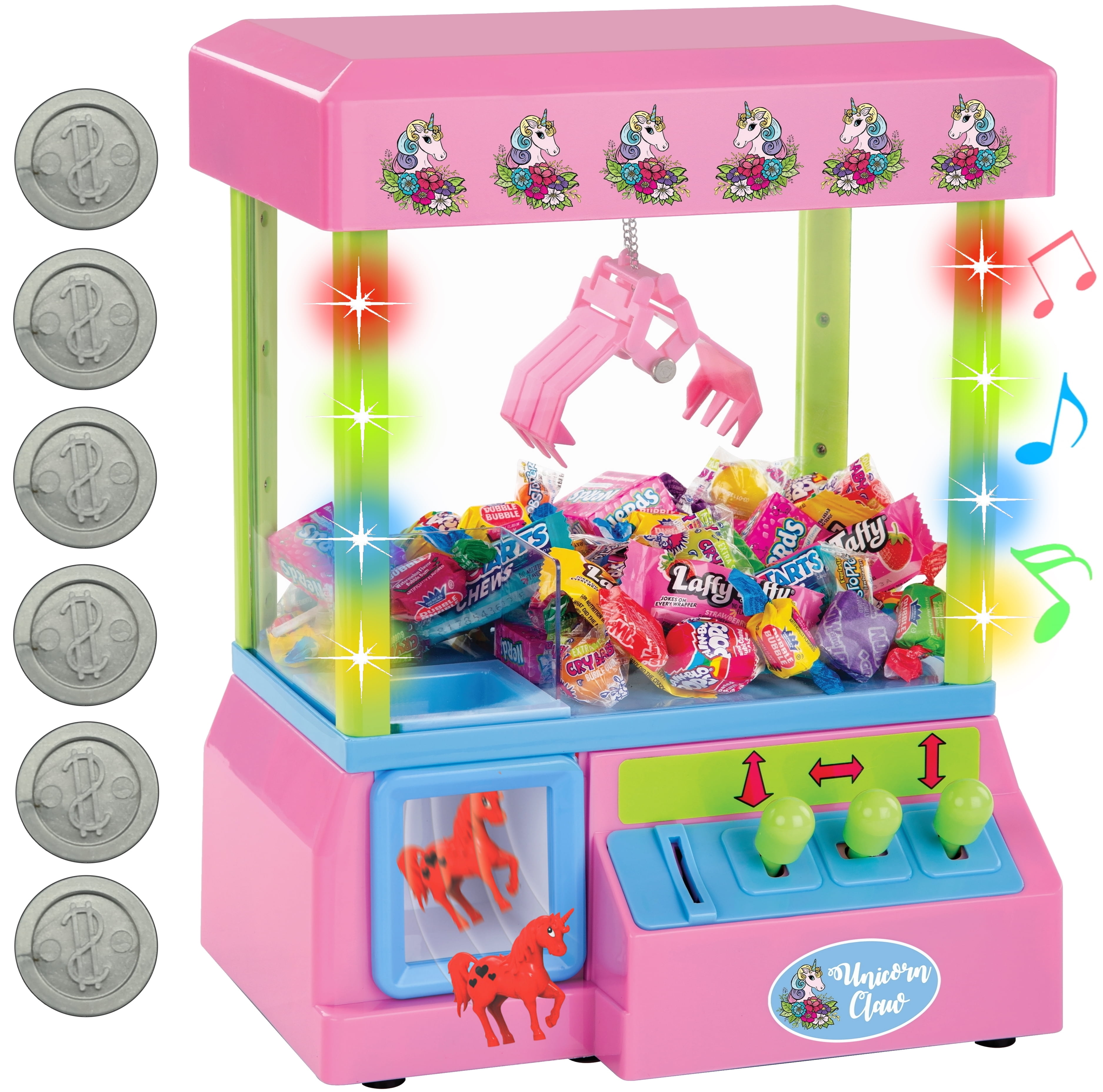 Kids Children Candy Lucky Ball Grabber Machine Toy Claw Crane Game Fairground Grabber Toy Gifts Blue