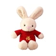 thumbnail image 4 of Suéter Rojo Muñeco de Conejo de Peluche Juguete de Peluche 15.8 Pulgadas Decoración de Festival Alto para Oficina Dormitorio Asiento de Coche Regalos Estilo F CUTICAT Muñeco Conejo, 4 of 8