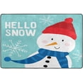 thumbnail image 4 of Dreamtimes Hello Snow Non-Slip Area Rug 72"x48", Snowman Snowflake Soft Non Slip Washable Floor Mats for Indoor Front Porch,Living Room, Bedroom,Kitchen, 4 of 7
