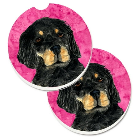 

Carolines Treasures SS4791-PKCARC Pink Gordon Setter Set of 2 Cup Holder Car Coasters Large multicolor