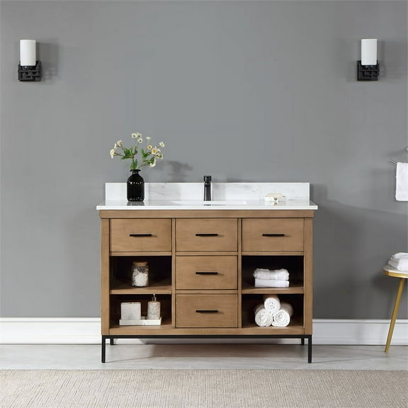 Altair 545048-Aw-Nm Kesia 48" Free Standing Single Basin Vanity Set - MultiColor