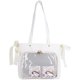 thumbnail image 1 of LHSHID Cute Ribbon Japanese Ita Bag Large Tote Crossbody Bag Messenger Bag for Women Aesthetic Bag Y2K Purse (White), 1 of 5