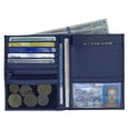 thumbnail image 3 of Blue RFID Blocking Genuine Leather Travel Passport Wallet Holder, 3 of 11