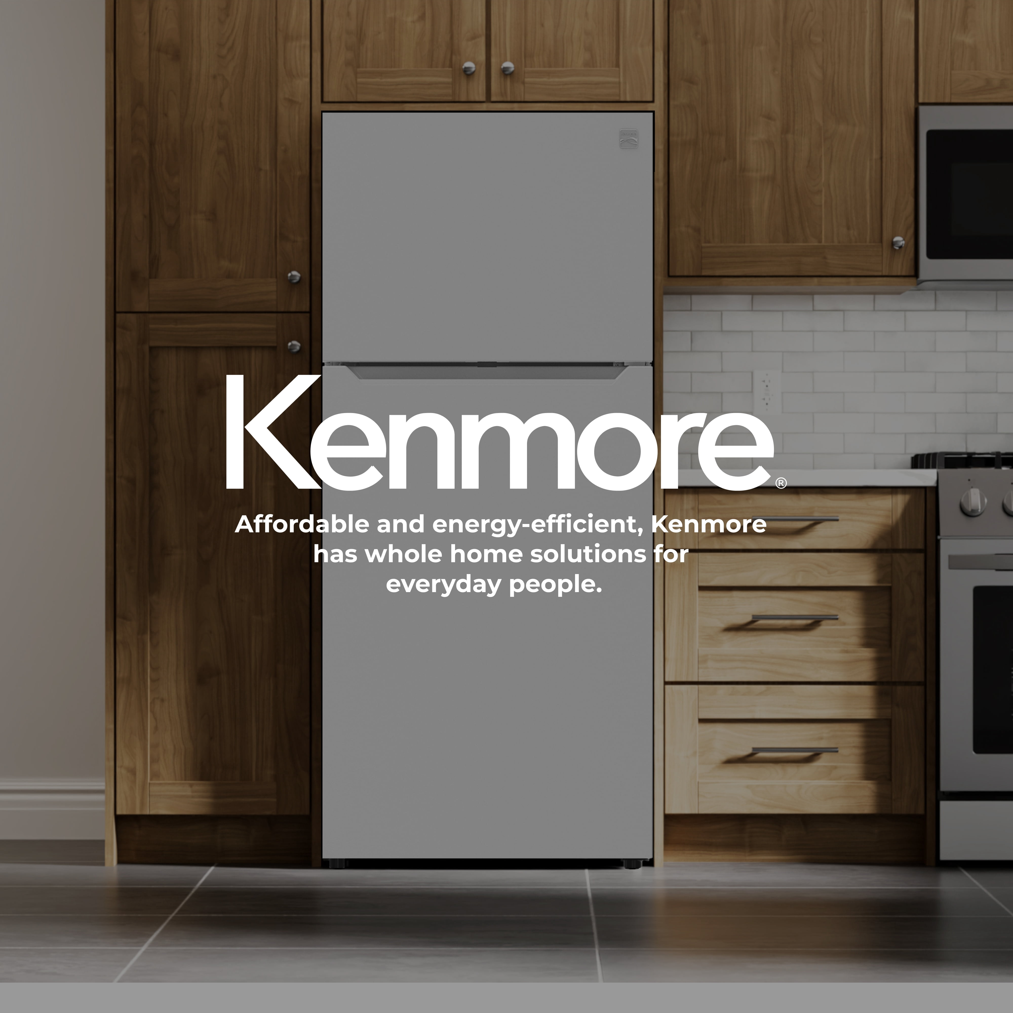 Kenmore 20.2 cu. ft. Top Freezer Refrigerator, Adjustable Glass Shelves, White