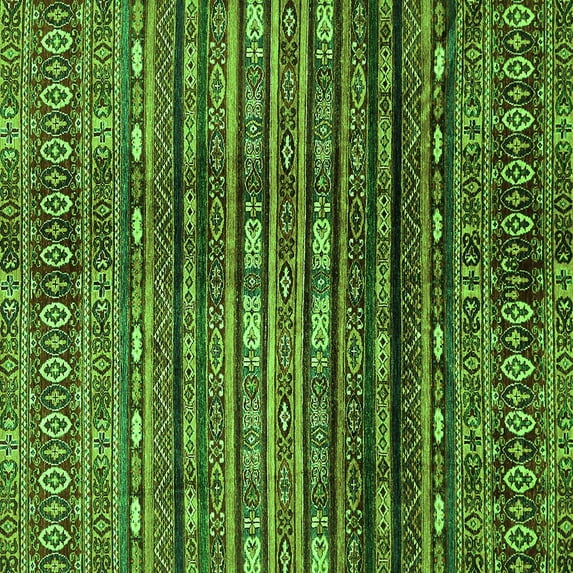 Ahgly Company Indoor Square Abstract Green Modern Area Rugs, 3' Square