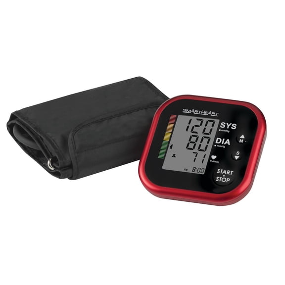 SmartHeart Blood Pressure Monitor, Adult Upper Arm Cuff, Advanced Inflation Technology, 2-Person Memory