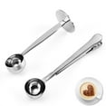 thumbnail image 5 of Farfi Coffee Scoop Rustproof Durable Stainless Steel Coffee Measuring Sealing Clip Spoon for Coffee Powder Bag (Type 2), 5 of 13