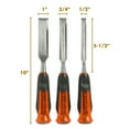 thumbnail image 4 of Buck Bros. 74830 3 Piece Pro Full Tang Wood Chisel Set, 4 of 11