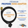 thumbnail image 5 of Flame King Gas Hauler Kit, Insulated Protective Carry Case for 5LB Propane Tank, Adapter Hose for Camping, Outdoor Adventures, Universal, 5 of 11