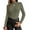 Olive, variant on Ekouaer Women's Mock Turtleneck Long Sleeve Shirts Fall Ribbed Tops Fleece Basic Layering Soft Thermal Undershirts Tee