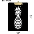 thumbnail image 3 of FMSHPON Pineapple Silhouette Black Clipboard Hardboard Wood Nursing Clip Board and Pull for Standard A4 Letter 13x9 inches, 3 of 8