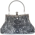 thumbnail image 1 of 1920s Evening Bags Unique Sequin Beaded Clutch Purses for Cocktail Wedding Party Prom, 1 of 23