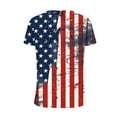 thumbnail image 4 of Qetyuw Independence Day Shirts for Women Plus Size Patriotic American Flag Print Tshirts Cute Short Sleeve Tees Beach V Neck Blouses Tops Summer Tops for Women 2024, 4 of 5