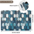 thumbnail image 3 of FORMRS A4 Clipboard Folder with Pen Holder Horizontal Foldable School Office Binder, Dark Blue Hexagon Patterns, 3 of 9