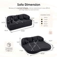 thumbnail image 2 of Timbernest 70" Boneless Couch, Convertible Sofa Bed, Fold Out Sleeper Loveseat, Black, 2 of 11
