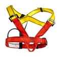 thumbnail image 2 of Cinturón de seguridad para descenso, Montañismo al aire libre, escalada en roca, cinturón de seguridad para gran altitud, protección de cintura, rojo y amarillo, 2 of 10