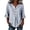 Blue, variant on Women's Solid Color Button Down Top V-Neck Ruffle Elbow Sleeve Casual Fashion T-Shirt Summer Vacation Beach Cover-Up Activewear Everyday Tee
