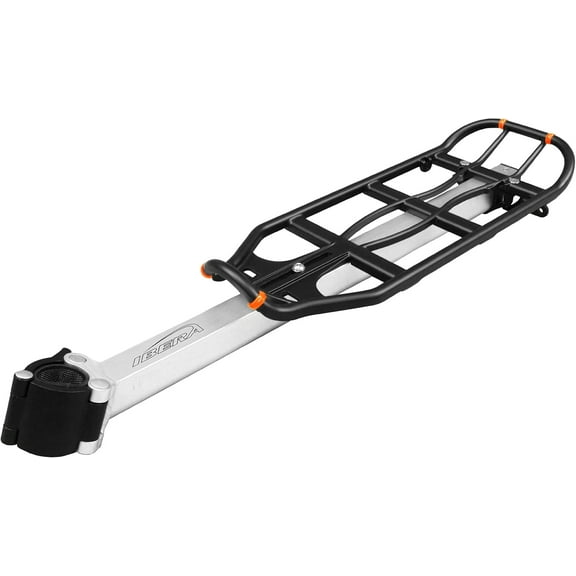 Lightweight Seatpost-Mounted Bike Rear Rack - 22 lbs Capacity, Weather Resistant, Adjustable Length