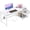 White, variant on DurayLoly 48.1'' Gaming Desk with Printer Shelf & LED Lights, Reversible Computer Desk with Power Outlets & Drawers, Gaming Table with Hooks for Headphone,Small Desk for Teens, Bedroom & Dorm,Black