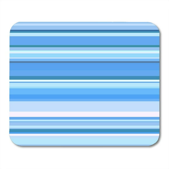 POGLIP Modern Colorful Allpaper Blue Striped Abstract Variable Width Stripes Vertical Color Line White Graphic Mousepad Mouse Pad Mouse Mat 9x10 inch