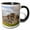 Black/White, variant on 3drose, House of the Halach Uinic,tulum Mayan Port City Ruins in Tulum, 11oz Magic Transforming Mug